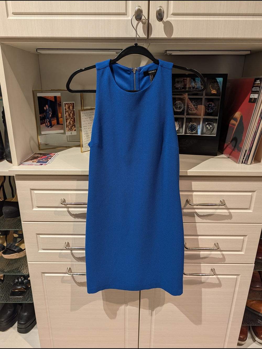 Blue Sleeveless Shift Dress - Brand: Forever 21